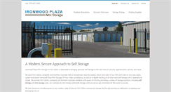 Desktop Screenshot of ironwoodplazaministorage.com